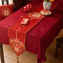 Chinoiserie Wedding Celebration Prosperity "囍（xǐ）Table Runner