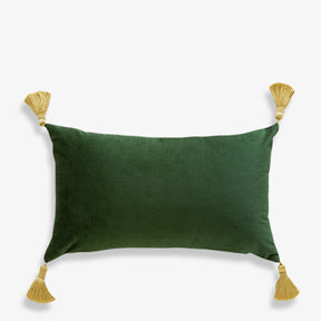 Chinoiserie Dark Green Vintage Short Plush Chair Cushion