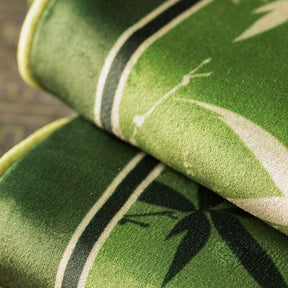 Chinoiserie Elegant Decor Green Bamboo Table Runner