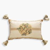 Chinoiserie Vintage Floral Dual-tone Short Plush Lumbar Pillow