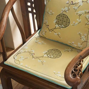 Chinoiserie Classical Windows Short Plush Chair Cushion