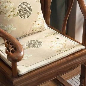 Chinoiserie Classical Windows Short Plush Chair Cushion