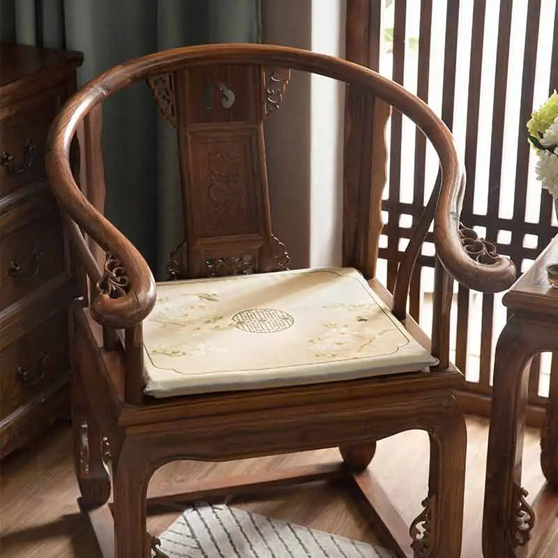 Chinoiserie Classical Windows Short Plush Chair Cushion