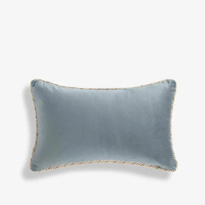 Chinoiserie Short Plush Lumbar Pillow Blue and White Whispers 30 x 50 cm