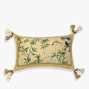 Chinoiserie Original Vintage Floral Throw Pillow