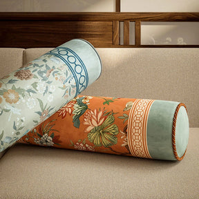 Chinoiserie Original Flowers Bolster Pillow