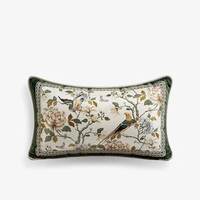 Chinoiserie Flower and Bird Elegance Pillow Cushion