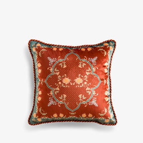 Chinoiserie Red Chrysanthemum Elegance Pillow Cushion