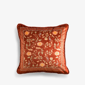 Chinoiserie Red Chrysanthemum Elegance Pillow Cushion