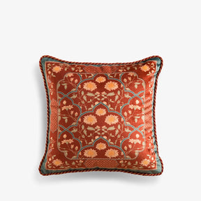 Chinoiserie Red Chrysanthemum Elegance Pillow Cushion