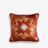 Chinoiserie Red Chrysanthemum Elegance Pillow Cushion