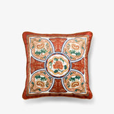 Chinoiserie Red-Yellow Classic Retro Luxurious Throw Pillow