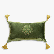 Chinoiserie Dark Green Luxurious Throw Pillow