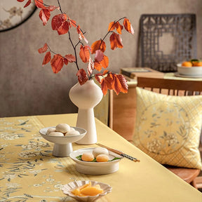 Chinoiserie Traditional Golden Autumn Tablecloth