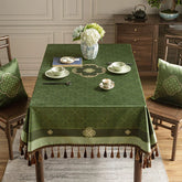 Chinoiserie Dark Green Vintage Elegance Tablecloth