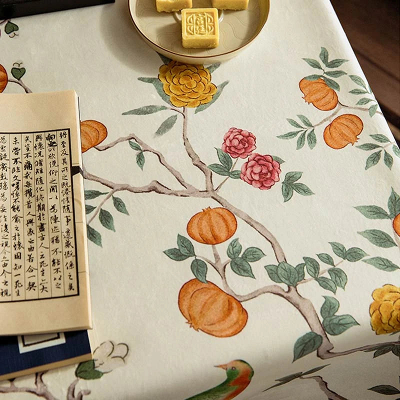 Chinoiserie Country Style Coffee Table Cover Tablecloth