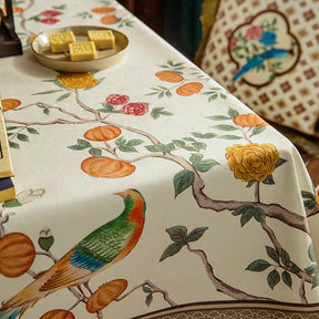 Chinoiserie Country Style Coffee Table Cover Tablecloth