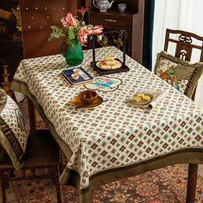 Chinoiserie Country Style Coffee Table Cover Tablecloth