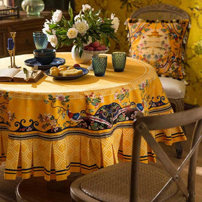 Chinoiserie Classical Palace Banquet Round Tablecloth