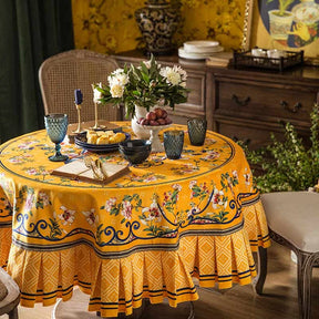 Chinoiserie Classical Palace Banquet Round Tablecloth