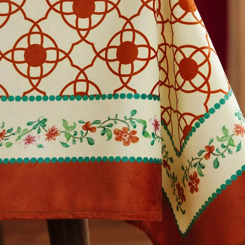 Chinoiserie Wedding Celebration Red Rectangular Tablecloth