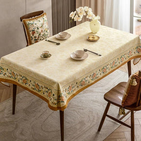 Chinoiserie Luxury Plush Rectangular Tablecloth