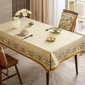 Chinoiserie Luxury Plush Rectangular Tablecloth