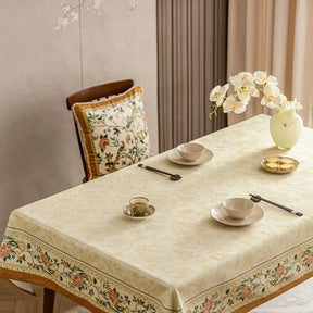 Chinoiserie Luxury Plush Rectangular Tablecloth