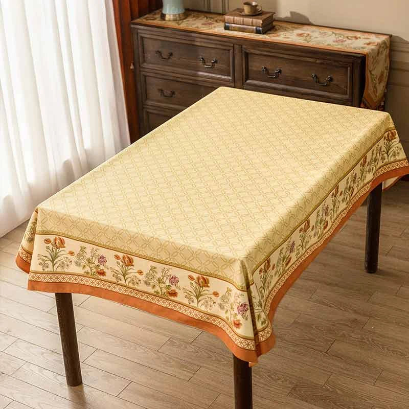 Chinoiserie Country Style Coffee Table Cover Tablecloth