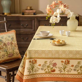 Chinoiserie Country Style Coffee Table Cover Tablecloth