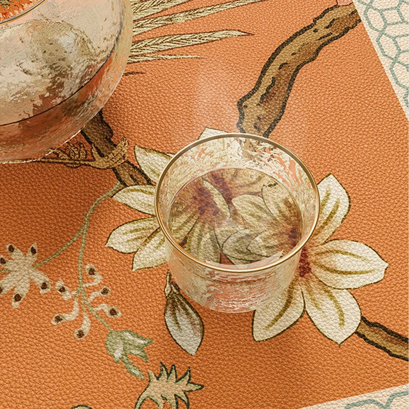 Chinoiserie Retro Spring Floral Square Table Mat