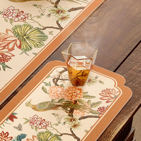 Chinoiserie Retro Spring Floral Tea Table Drying Mat