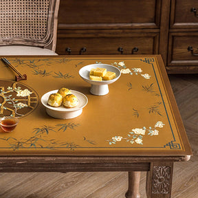 Chinoiserie Leather Waterproof Oil-proof Dining Table Mat