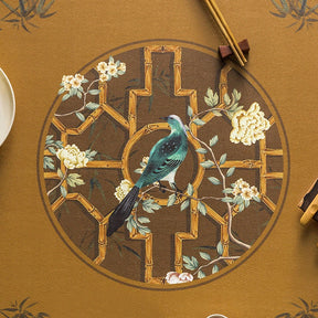 Chinoiserie Leather Waterproof Oil-proof Dining Table Mat