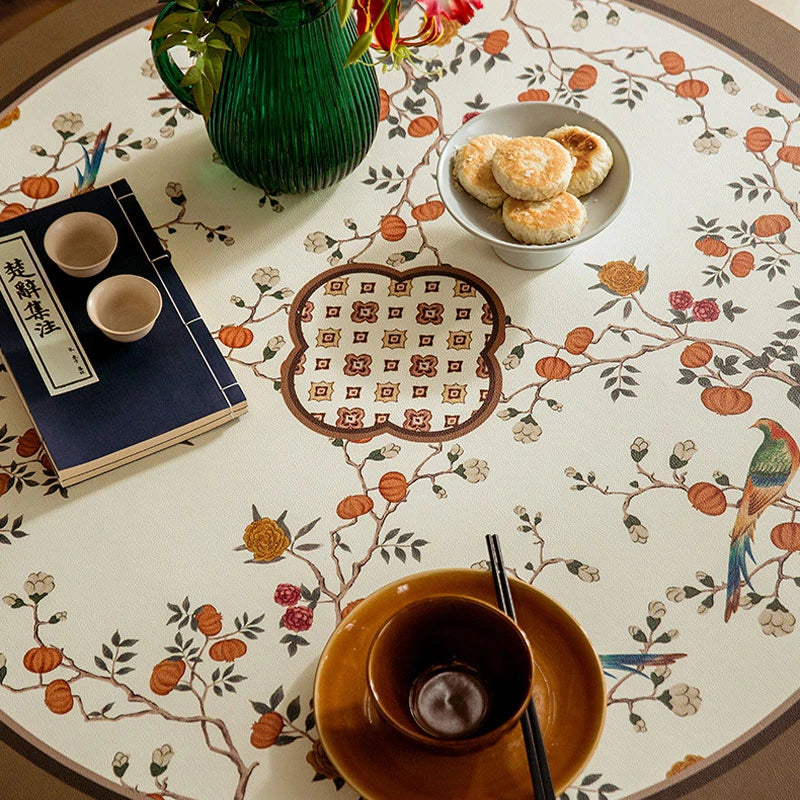 Chinoiserie Country Style Round Wash-free Dining Mat