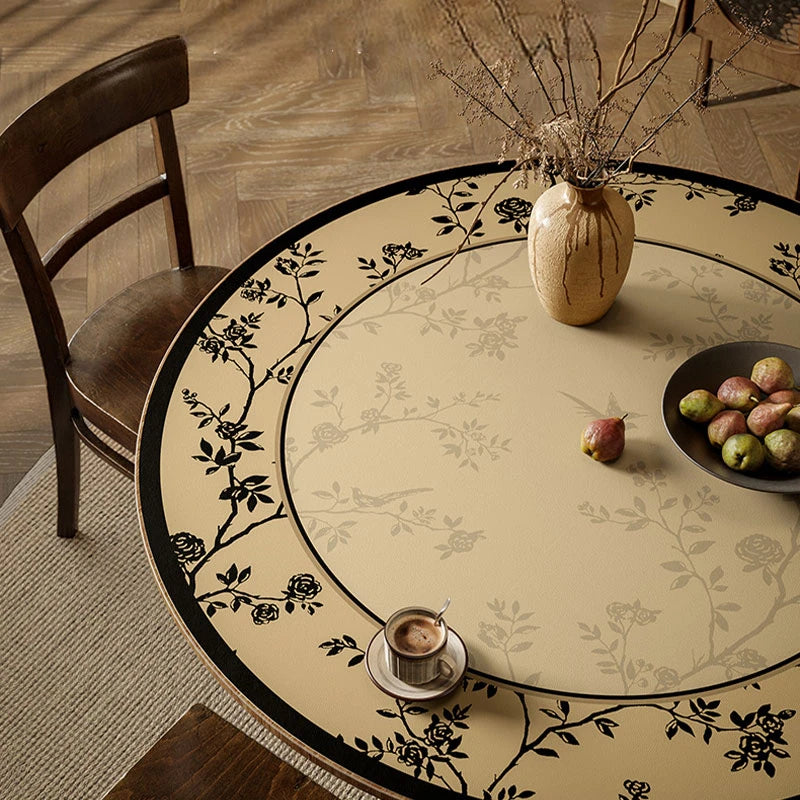 Chinoiserie Wash-free Waterproof & Oil-proof Round Table Mat