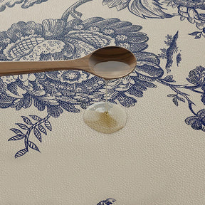 Chinoiserie Blue and White PVC Round Table Mat