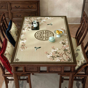 Chinoiserie Springtime Floral and Bird Classical Table Mat