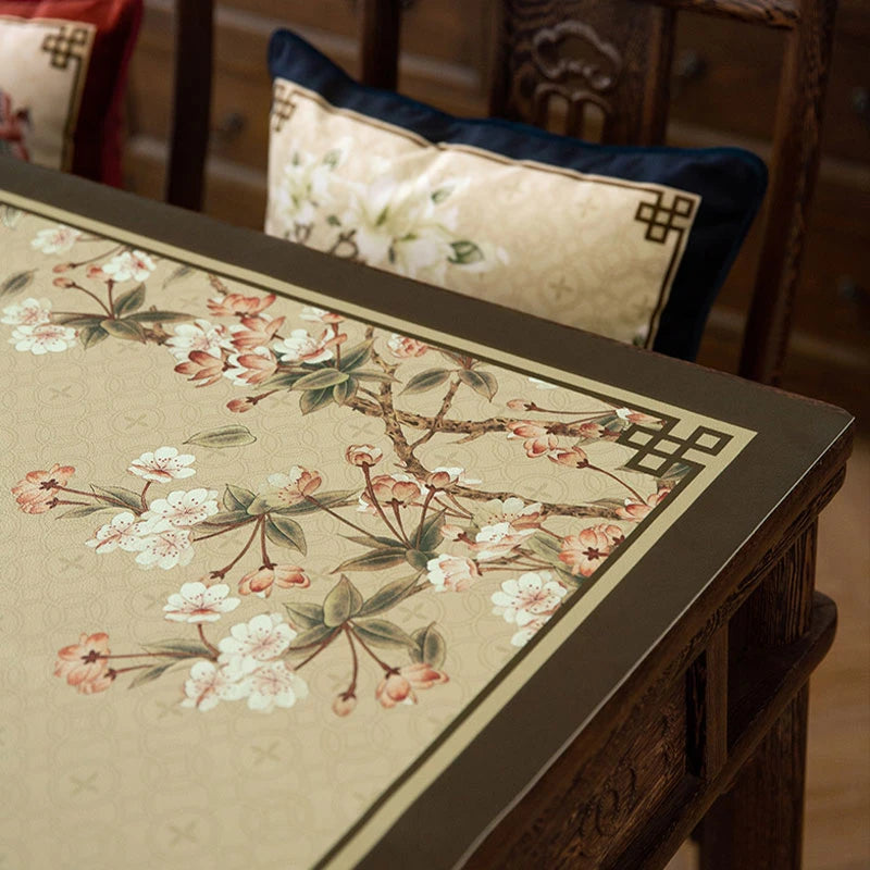 Chinoiserie Springtime Floral and Bird Classical Table Mat