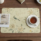 Chinoiserie Country-style Leather Washable Placemats