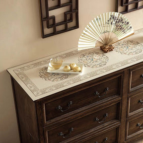 Chinoiserie Vintage Elegant Waterproof TV Table Mat