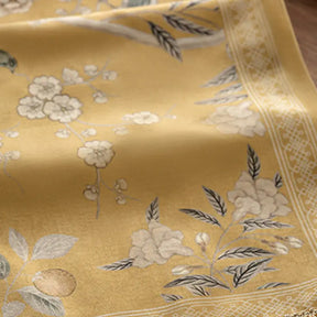 Chinoiserie Traditional Golden Autumn Table Runner