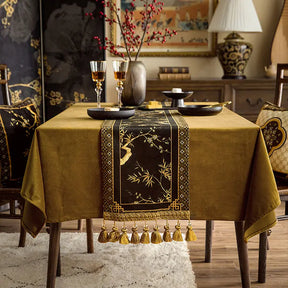 Chinoiserie Vintage Luxury High-End Table Runner