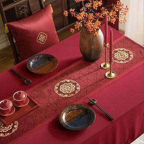 Chinoiserie Wedding Celebration Red Table Runner