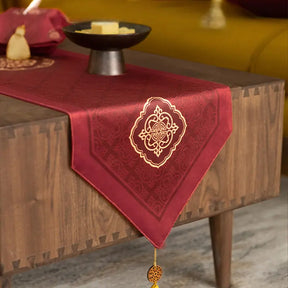 Chinoiserie Wedding Celebration Red Table Runner