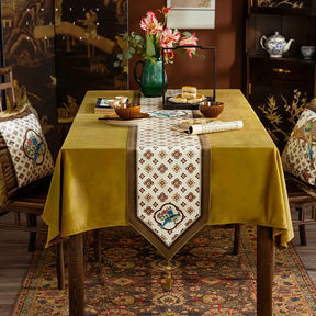 Chinoiserie Country Style Coffee Table Cover Table Runner