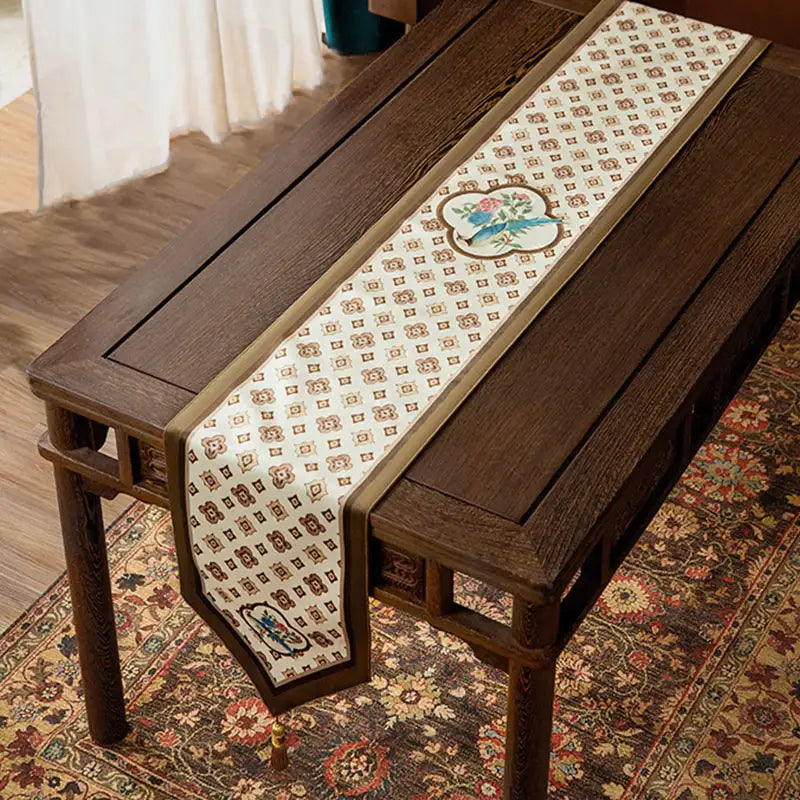 Chinoiserie Country Style Coffee Table Cover Table Runner